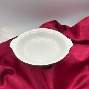 White Ceramic Baking Dishes (2)  marked HALL 513 Made in USA; look unused.